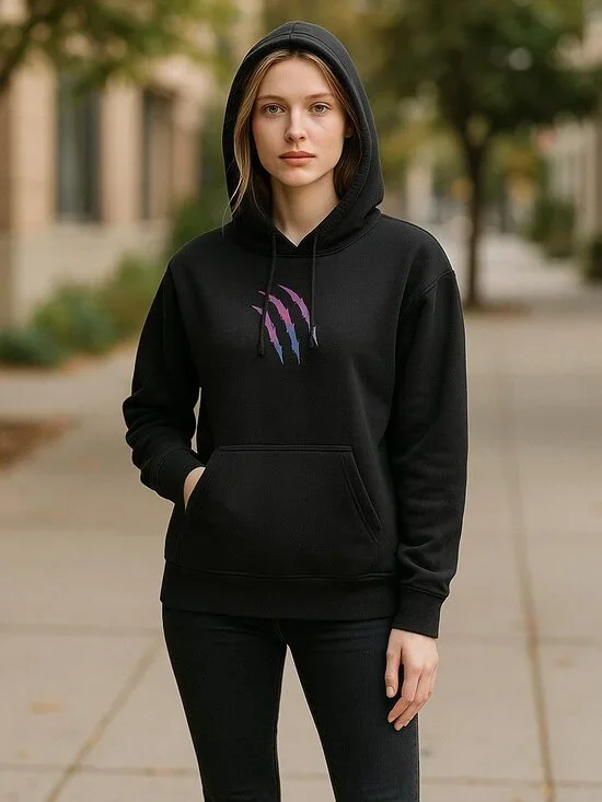 PORT & COMPANY Black Hooded Pullover Size SMALL - Picture 1 of 5